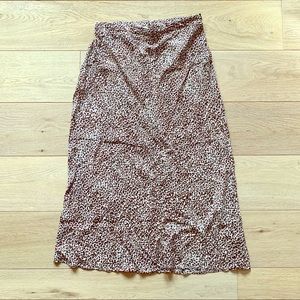 Leopard midi skirt